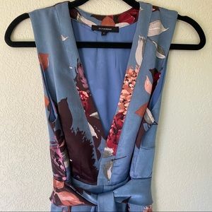Olivaceous (Vici) floral satin jumpsuit